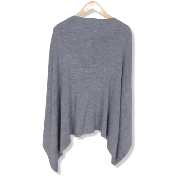 Rebecca Minkoff Gray Milano Cape Knit Cardigan/ Poncho OS - Picture 3 of 4
